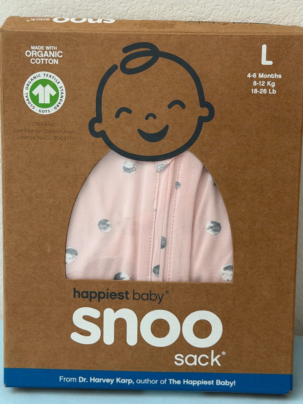 Happiest Baby Snoo Sleep Sack, Rose Planets, L, 4-6 months